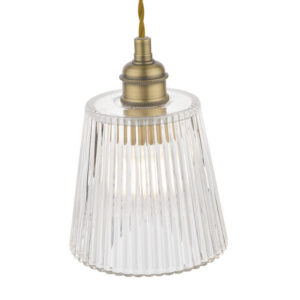 Callaghan Antique Brass with Glass Pendant Light