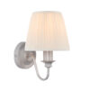 Ellis Grey with Ivory White Shade Wall Light